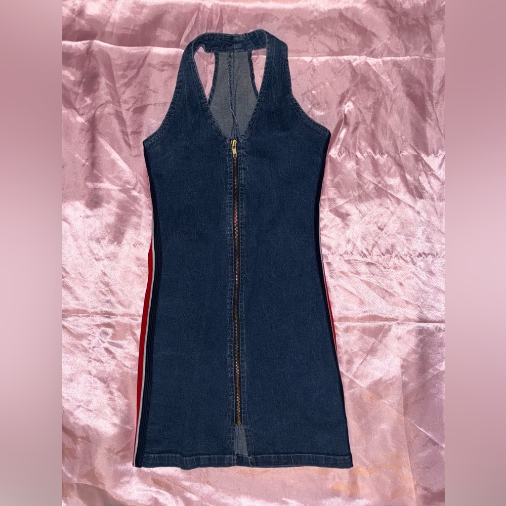 Vintage LA collection Denim Zip-Front  razorback Dress